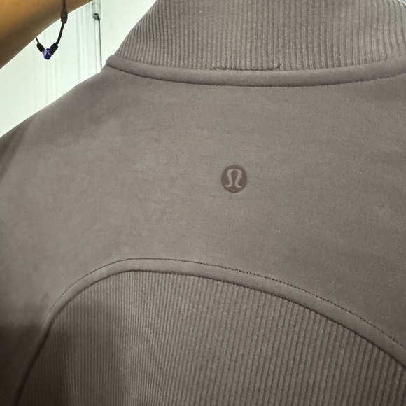 Lululemon Espresso Brown Brushed Softstreme Ribbed Half Zip - Picture 6 of 7